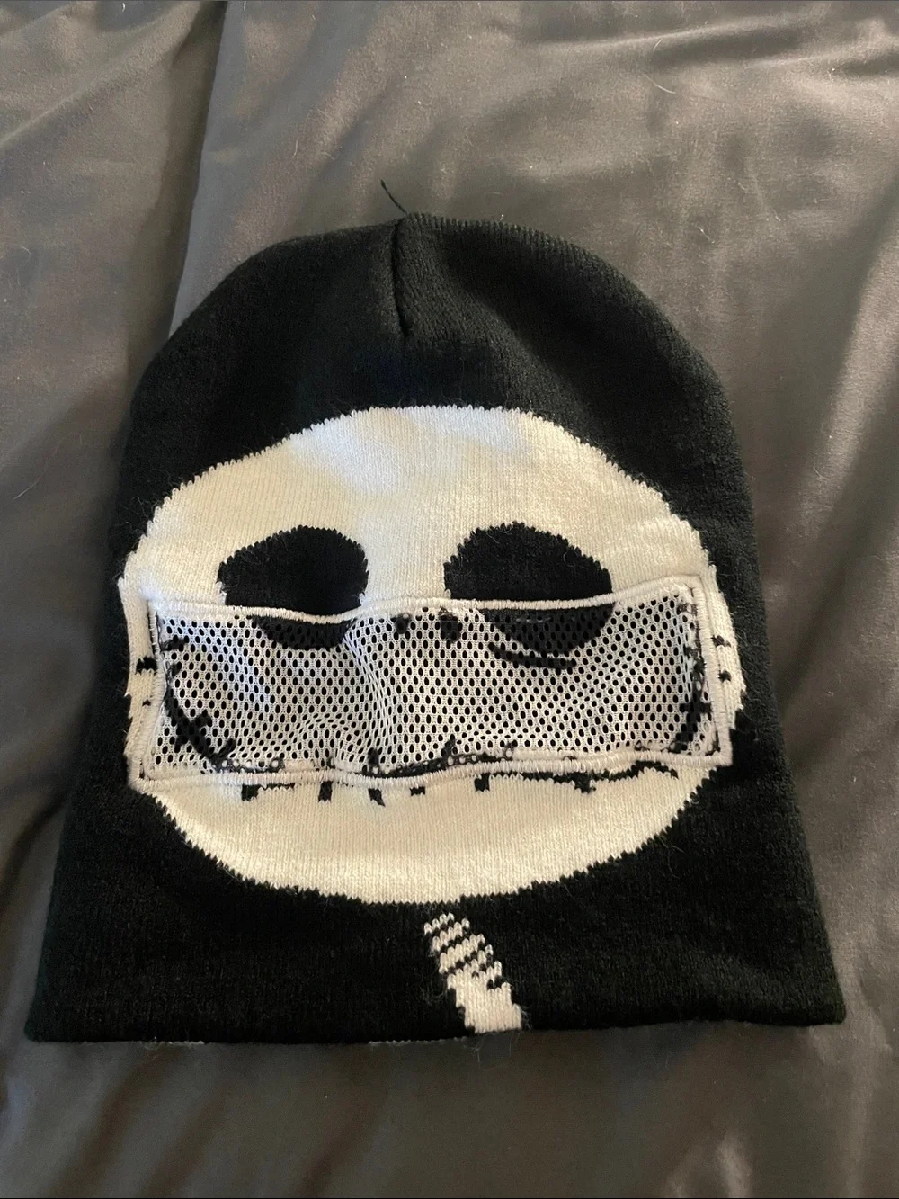 Disney The Nightmare Before Christmas Black and White Beanie